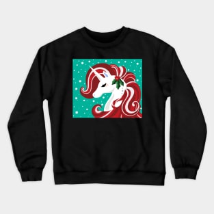 Candy Cane Holly Unicorn Crewneck Sweatshirt